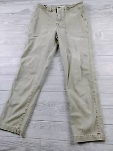 Madewell Pants Womens 27 Green Crop Canvas Cotton Pants Jeans - Picture 1 of 6