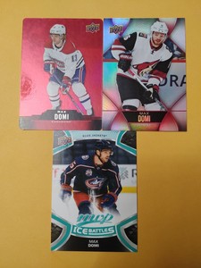 Max Domi Montreal Canadiens 3 Card Lot MVP Ice Battles UD Tim Hortons Red 