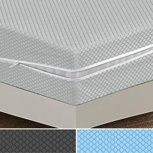 Funda protectora de colchón con cremallera anti chinches carcasa total doble tamaño king - Imagen 1 de 52