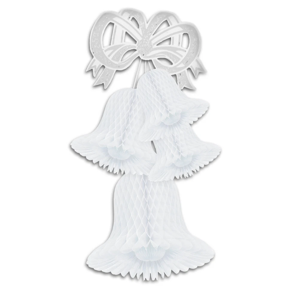 Beistle 55700-W Tissue Bell Cluster Pack of 12