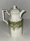 Kensington~Staffordshire Ironstone Teapot/Coffee Pot w/ lid~1805 ENGLAND Vintage