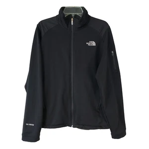The North Face TKA Stretch Full-Zip Jacket Black Men's Medium White Logo - Picture 1 of 17