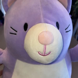 Squishmallow 2019 Hug Mees Frank Purple Kitty Cat Stuffed 14" Plush - Picture 1 of 7