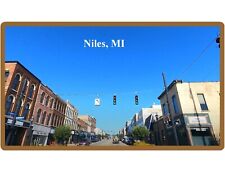 Niles, MI Main Street Scene View / Refrigerator / Tool Box Fridge Magnet