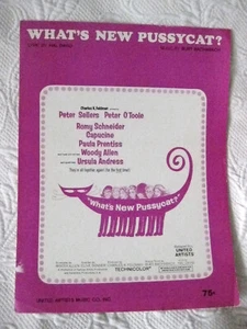 "What’s New Pussycat" Sheet Music 1965 Hal David Burt Bacharach Piano Movie - Picture 1 of 3