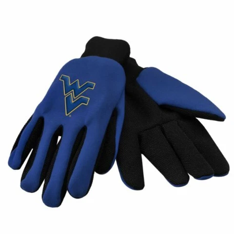 FOCO NCAA W. Virginia Mountaineers Embroidered Utility Gloves One Size Fits Most Cover