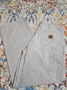 Vintage Carhartt B11 DES Canvas Workwear Carpenter Pants 36x34 (Tagged 38")  - Bild 1 von 5