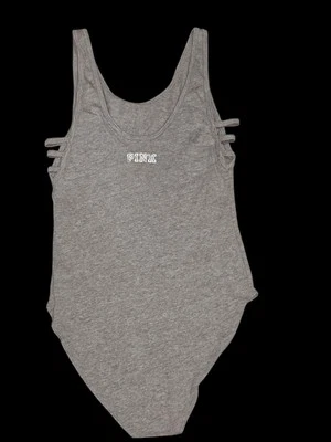 ROSA Victoria's Secret Talla S Body Una Pieza Camiseta sin Mangas Tirantes Lados Foto 1 de 4