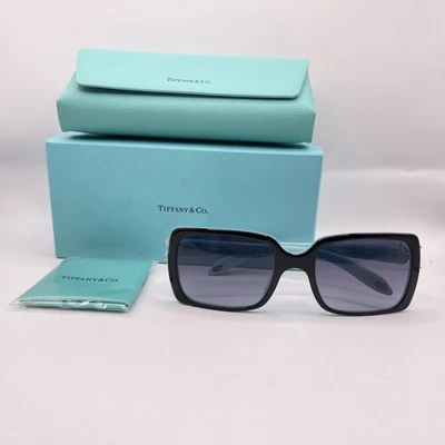 Tiffany&Co Rectangle Gradient Embellished Sunglasses TF4047B Black/Blue PreOwned - Image 1 of 4