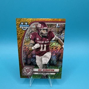2024 Bowman University cromo - Nic Scourton #137 refractor brillo dorado/50... - Imagen 1 de 3