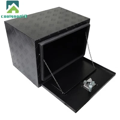 24" x 17" x18" Tool Box Underbody Aluminum Truck Flatbed Trailer Storage+ Key - Image 1 of 4