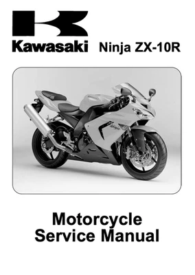 Kawasaki Ninja ZX-10R 2004 manual de servicio de motocicleta Foto 1 de 4