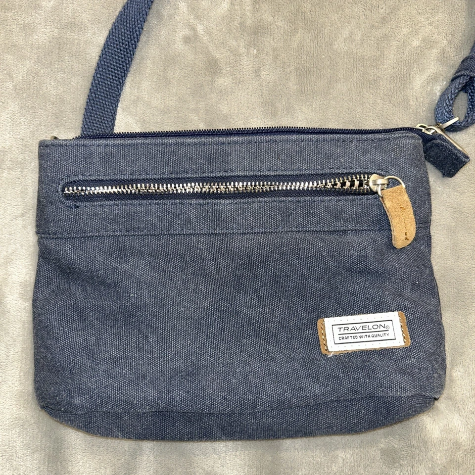 Bandolera Travelon Antirrobo Heritage Denim Azul RFID/A prueba de golpes Foto 1 de 4