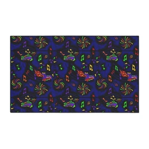 Lebendige Musik Rollschuh Thema Robuste Bodenmatte, Bunt Retro Arcade - Bild 1 von 17