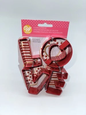 Wilton Cookie Cutter Set  -LOVE - 4 Cutters NWT Valentine's - Image 1 of 3
