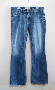 BKE Fulton Bootcut Jeans Men 36x34 Distressed Denim Western Style Rodeo - Imagen 1 de 9