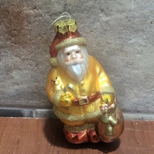 Vintage Blown Glass Saint Nicholas Santa Claus Holiday Ornament - Picture 1 of 9