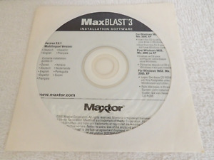 Maxtor Hard Drive MaxBlast 3 Installation Software CD 3.6 2003