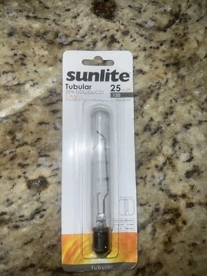 120v tubular 25 Watt EXIT SIGN Light Bulb 25T6.5 DC bayonet - Image 1 of 2