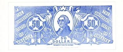 1957-58 $50 Confederate States of America Chemicograph, Straker & Sons - GEM Unc - Image 1 of 3