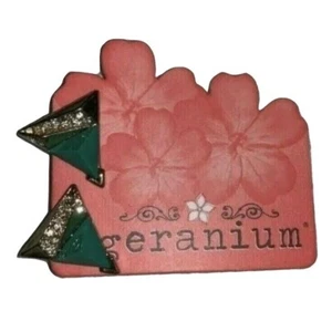 Geranie Ohrringe Ohrstecker grün gold Strass Dreieck Pyramide - Bild 1 von 3