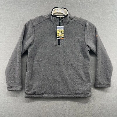 orvis NWT Mens Size L Half Zip Thick Fuzzy Fur Lined Heavyweight Sweater - Image 1 of 4
