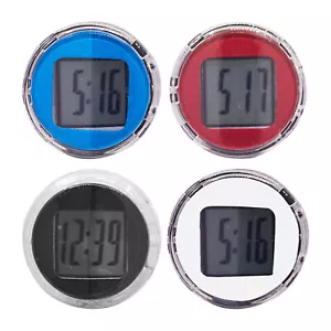 1x Small Digital Clock LCD Stick-On Clock For Car Dashboard Table Desk Boat - Picture 1 of 16