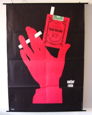 Orig. altes Roth Händle Plakat von 1967 Litfaßsäulenformat 118,5 x 84 cm C - Bild 1 von 4