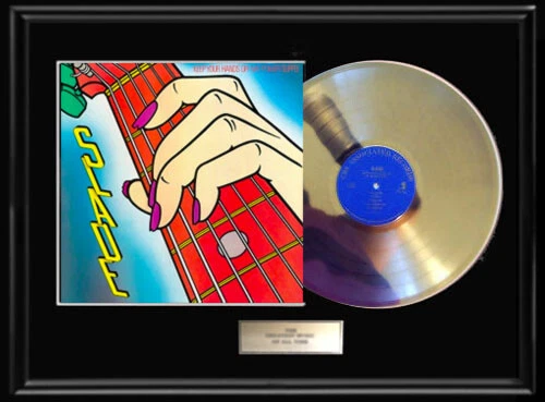 SLADE  KEEP YOUR HANDS OFF RARE ALBUM WHITE GOLD SILVER PLATINUM TONE RECORD LP - Image 1 of 1