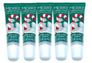 5 BATH & BODY WORKS MERRY CHRISTMAS SWEET BUTTERCREAM LIP GLOSS 0.47 FL OZ NEW - Picture 1 of 3