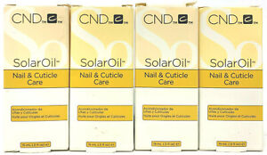 (4) CND Solar Oil Nail & Cuticle Care Treatment 0.5 fl oz Each