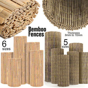 Bamboo Slat Fence Screening Fencing Panel Screen Reed Fence Roll Privacy Garden