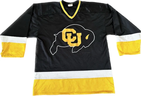 Vintage 90s Colorado Buffaloes CU Buffs Medium USA Hockey Jersey VTG Cover