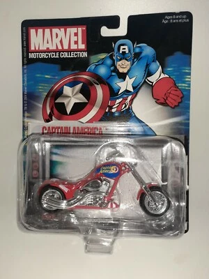 Marvel Motorcycle Collection Captain America Heavy Winds Maisto MOC FREE SHIP - Image 1 of 3