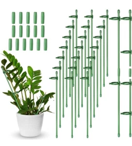 30 Pcs Adjustable Plant Support Stakes Garden Single Stem Support Stake Plant Ca - Picture 1 of 5