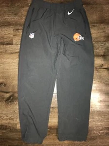 CLEVELAND BROWNS Track Pants Sweatpants MEDIUM NIKE ON FIELD APPAREL Grey SWOOSH - Picture 1 of 6