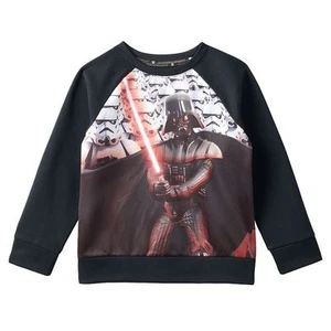 New Disney Star Wars Darth Vader Stormtrooper Boys Pullover Sweatshirt Top 5 6 - Picture 1 of 3