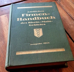 Adressbuch: amtl. Firmen-Handbuch Rhein-Main-Gebiet 1925 Hessen Mainz Top RAR - Bild 1 von 12