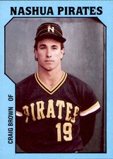 1985 Nashua Pirates TCMA #4 Craig Brown Goldsboro North Carolina Baseball Card