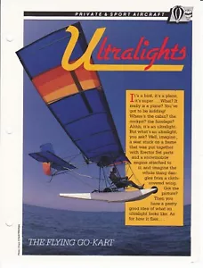 Ultraligero "The Flying Go-Kart" Ultraligero Avión Deporte Hoja de Especificaciones Tarjeta Informativa - Imagen 1 de 2