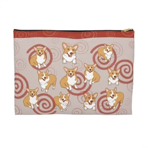 Corgi Bag Men's Women's Accessory Travel Pouch 2 Sizes Zipper - Picture 1 of 9