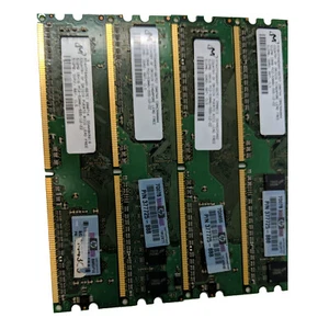 Set of 4 Micron MT8HTF6464AY-667D7 Memory RAM DDR2 512MB 667MHZ PC2-5300 Desktop - Picture 1 of 4