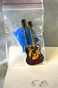 Hard Rock Cafe TOKYO 1990s Red Double Neck GIBSON GUITAR PIN - HRC Catalog #9971 - Picture 1 of 1