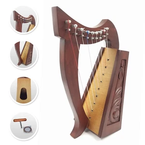 9 Strings Baby Celtic Harp Solid Rosewood Free Bag Strings & Tuning Key - Picture 1 of 6