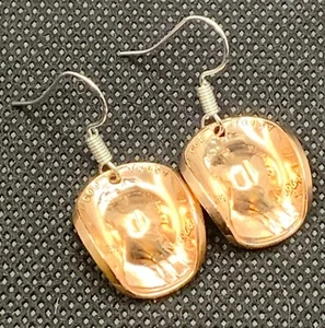 1912-1982 Cowboy/Cowgirl Hat Penny Earrings. Handmade w/Copper Penny. Free S&H - Picture 1 of 7