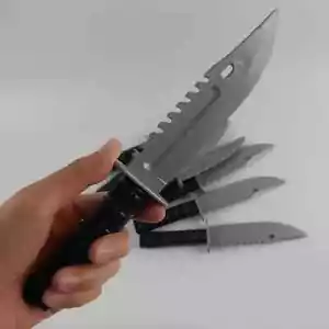 Tactical Plastic Dagger Knife 22.5cm Rambo Scream Halloween Costume Prop - Picture 1 of 2