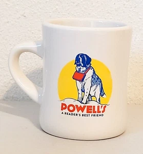 Vintage POWELL'S Saint Bernard Dog Reader's Best Friend Coffee Mug Cup - Picture 1 of 6
