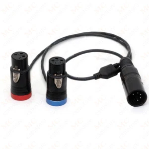 XLR 5 pin Male to double XLR 3-pin female Audio Cable for Sony venice,Arri xt/LF - Picture 1 of 2