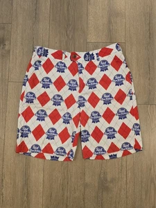 Loudmouth Pabst Blue Ribbon Golf Shorts Men Size 34 - Picture 1 of 13