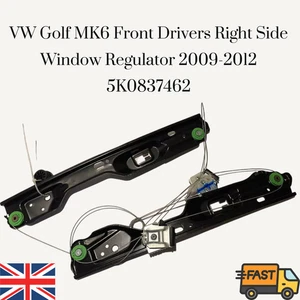 NEW VW GOLF MK6 FRONT DRIVERS SIDE ELECTRIC WINDOW REGULATOR 2009-2012 - Picture 1 of 10
